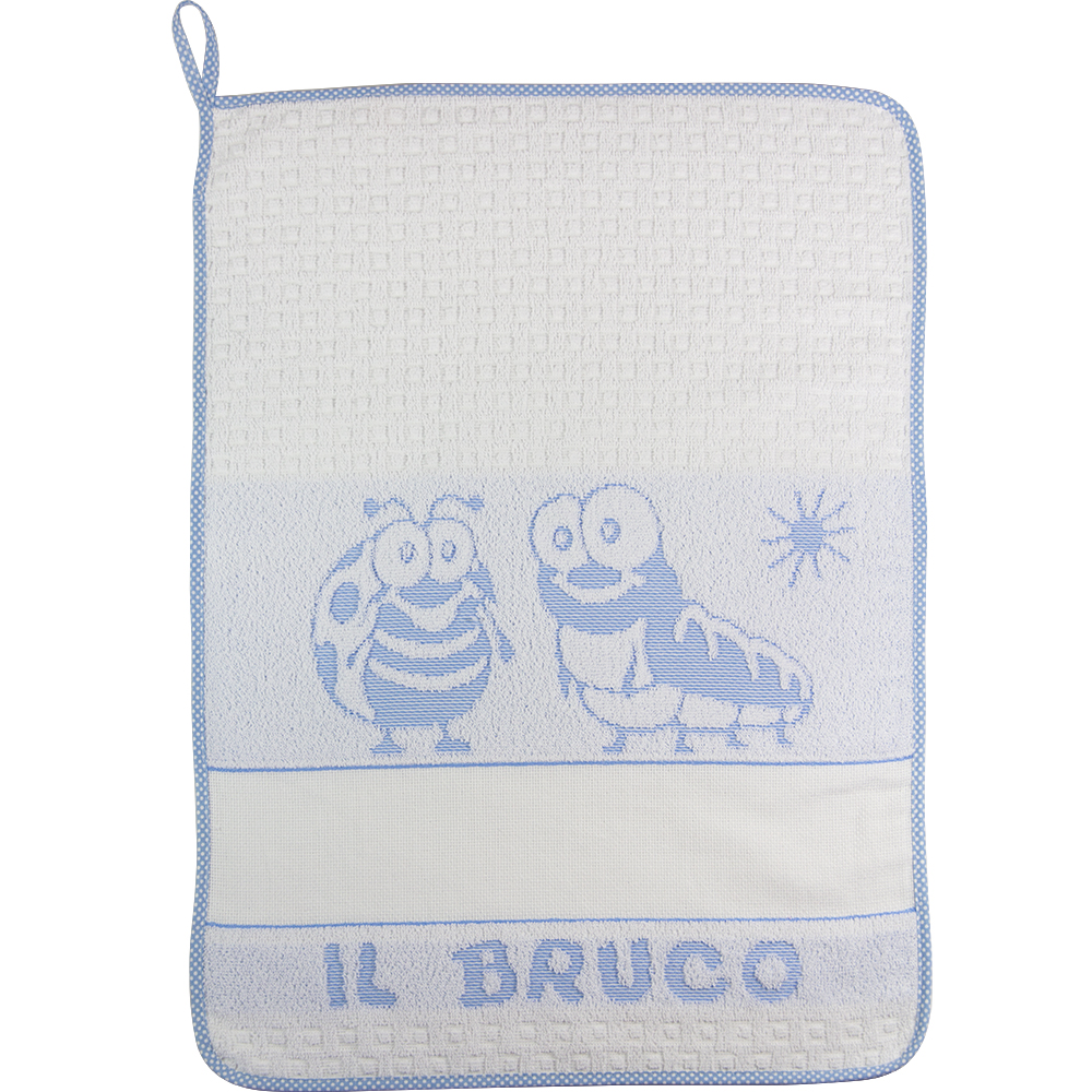 Asciugamano IL BRUCO cm.40x55 in spugna con banda da ricamare