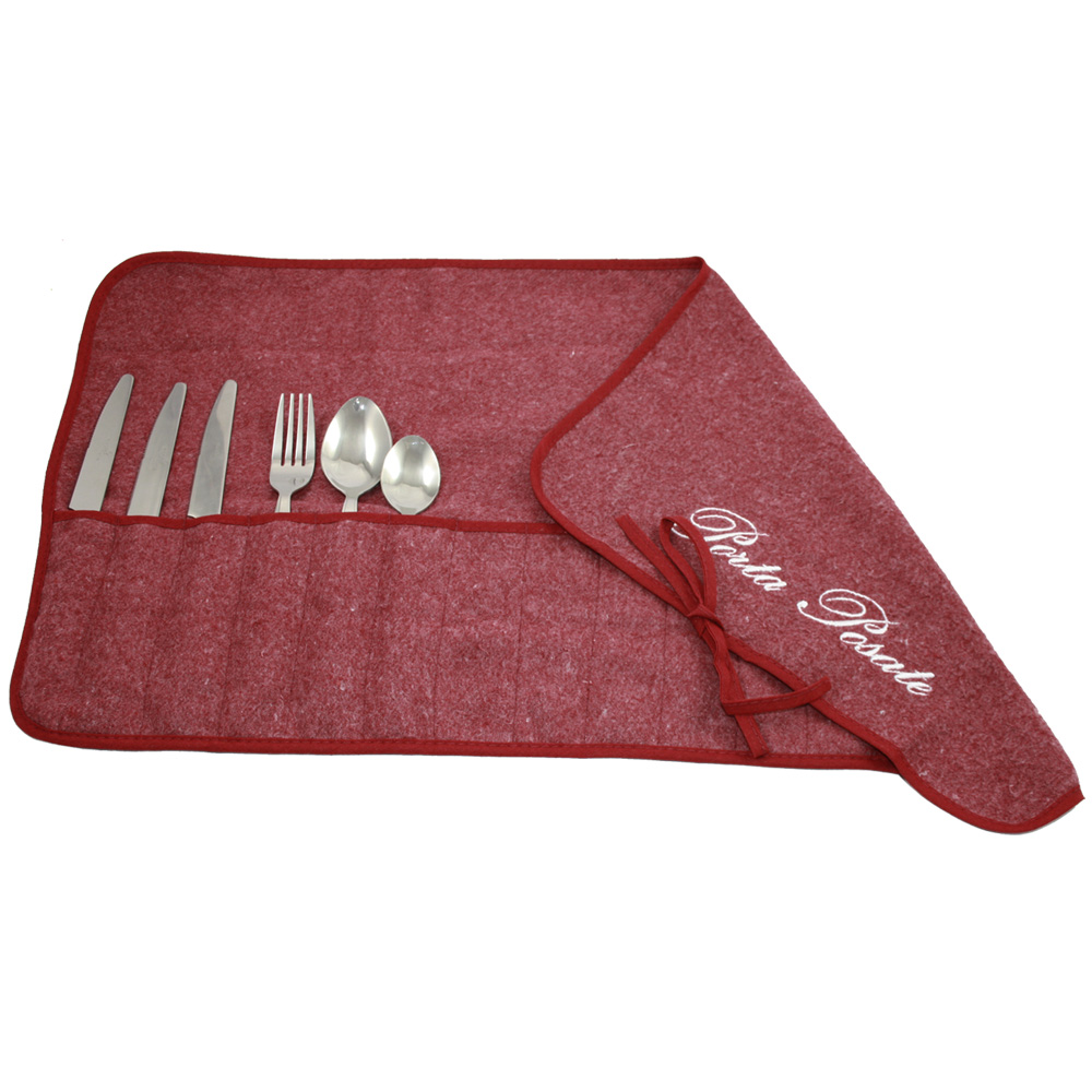 Portaposate in panno cm.35x62 ricamato