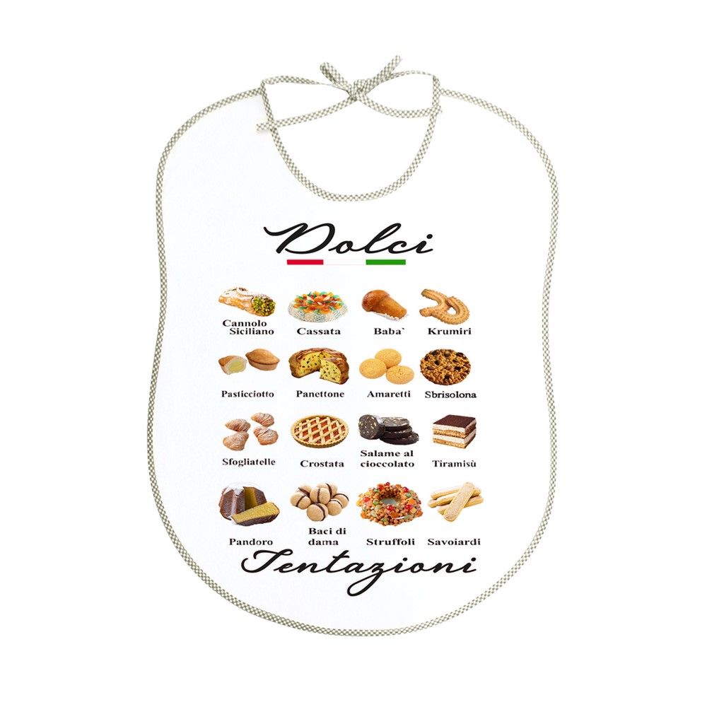 Bavaglione linea RICETTE cm.45x60 con laccetti