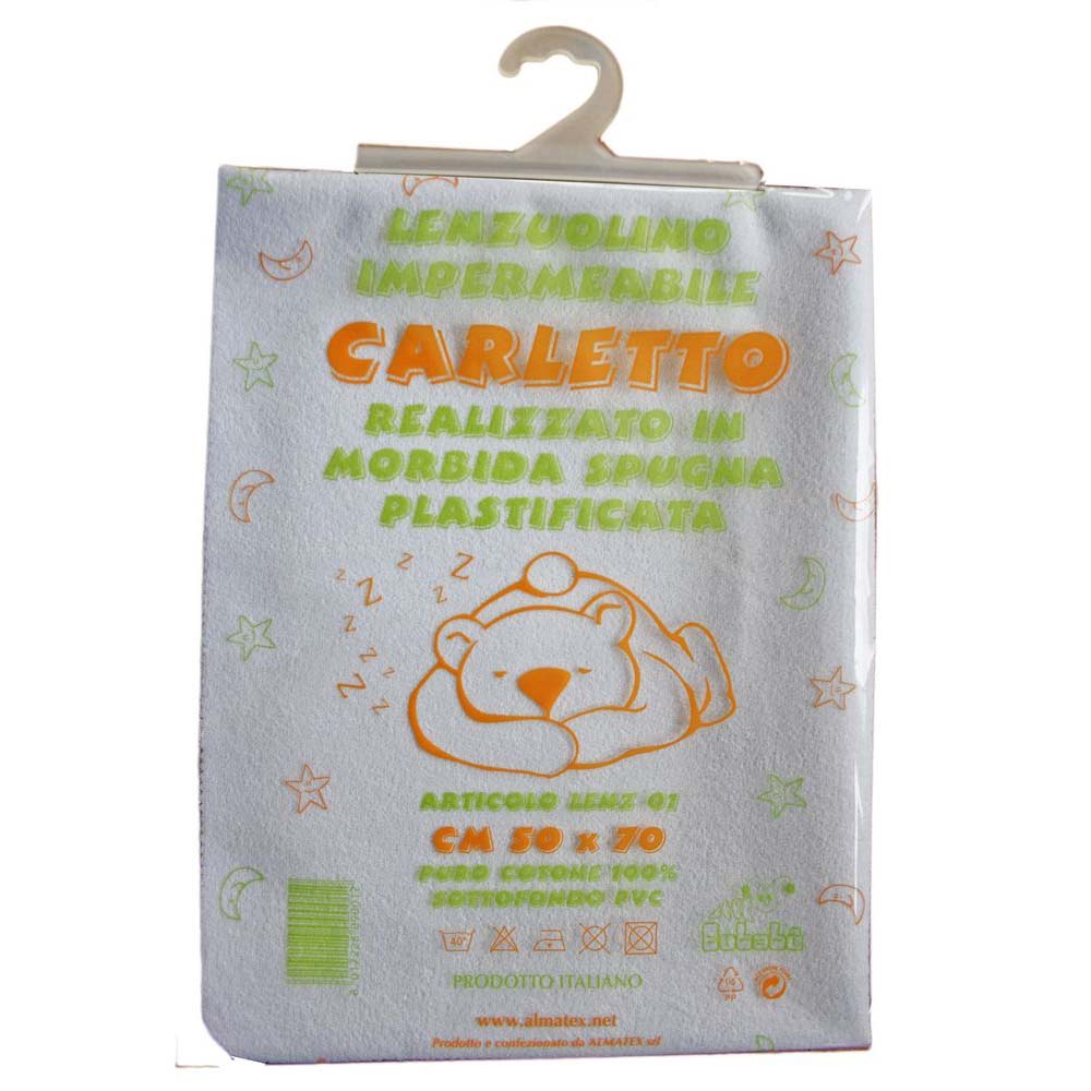 Lenzuolino SALVA PIPI' misure 50x70 impermeabile Carletto in spugna plastificata