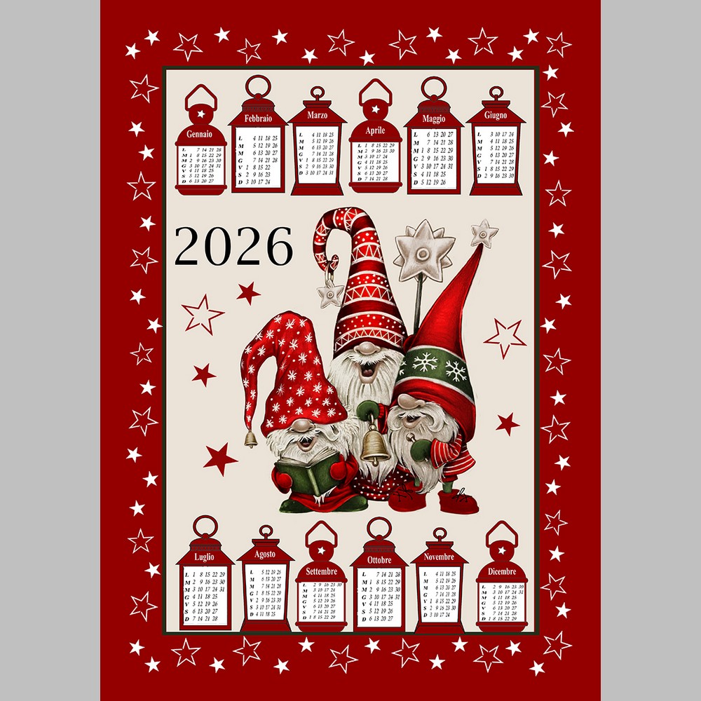 Strofinaccio Calendario  cm.50x75