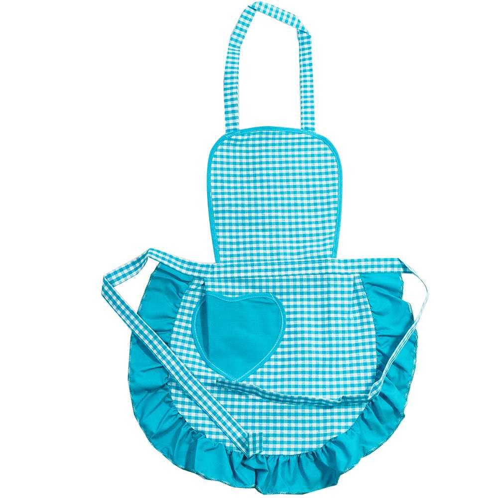 Grembiulino baby CUORICINO cm.39x50 con pettorina e tasca a forma di cuore