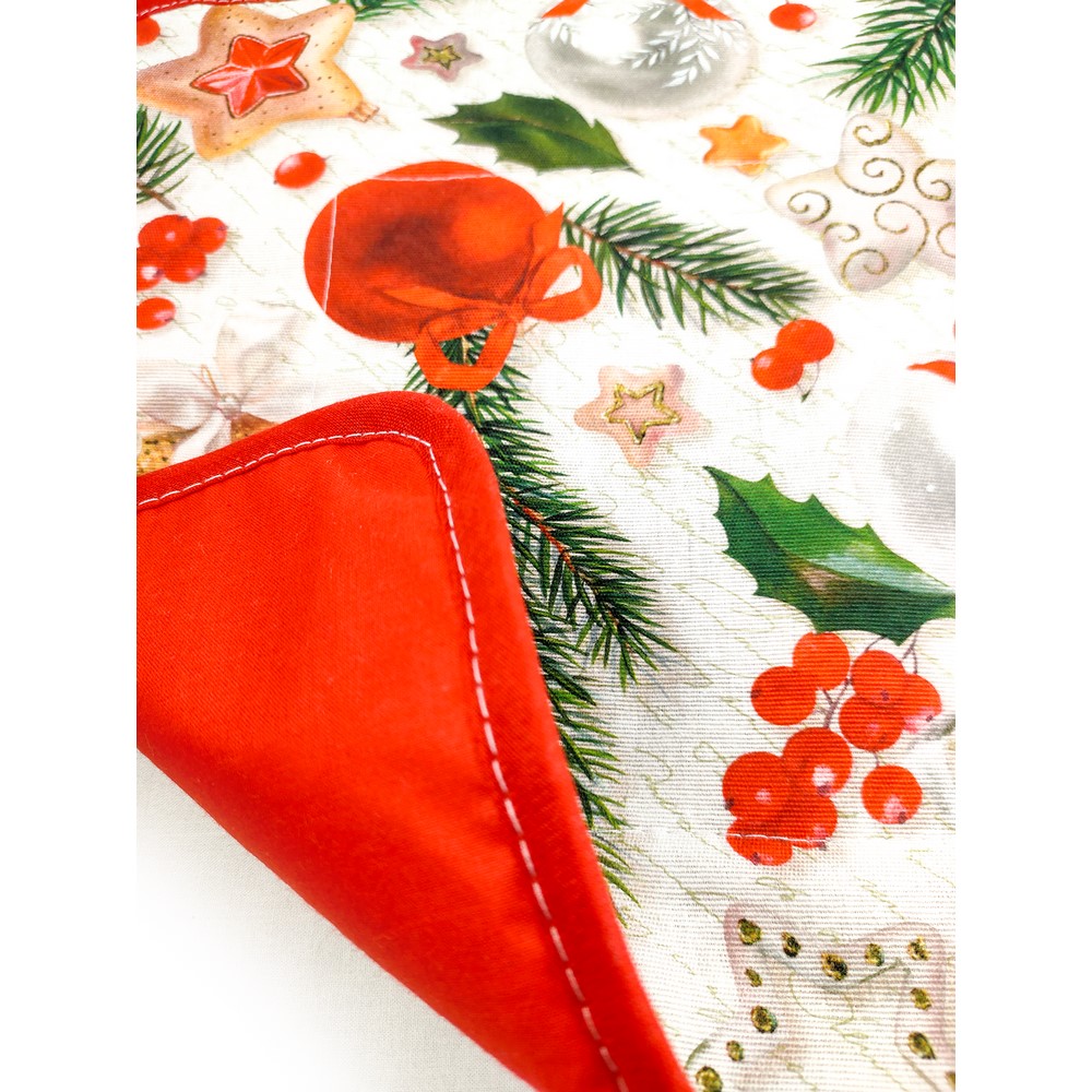 Set prima colazione CHRISTMAS MAGIC: tovaglietta imbottita cm. 35x50+tov.lo cm. 30x30