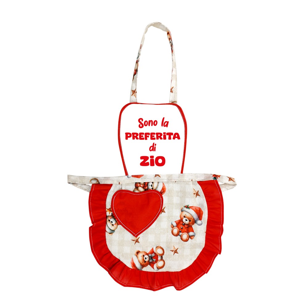 Grembiule JOY BABY con pettorina bianca IN TESSUTO SUBLIMATICO PERSONALIZZATO