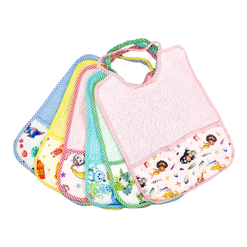 Bavaglino WOODY in spugna con tasca