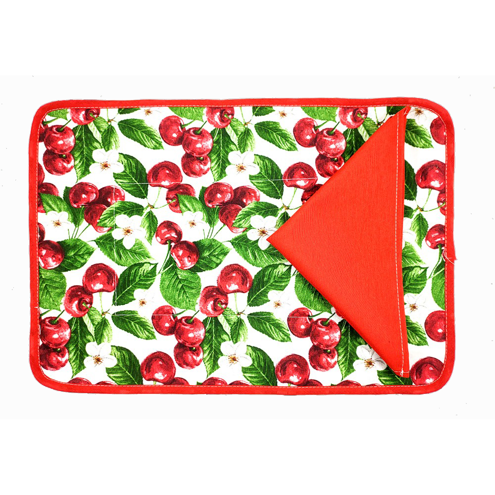 Tovagliette americana imbottita+tovagliolo SUMMER CHERRY