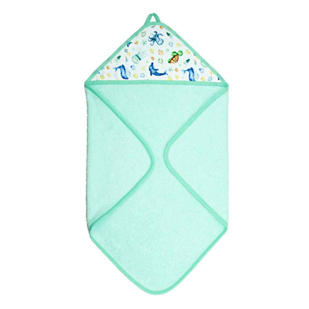 Accappatoio SEBASTIAN cm.60x60 in spugna con cappuccio in tela stampata