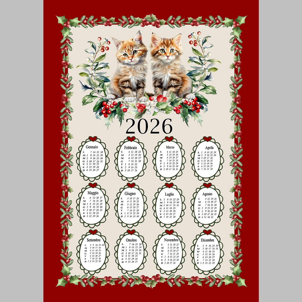 Strofinaccio Calendario in astuccio con astina