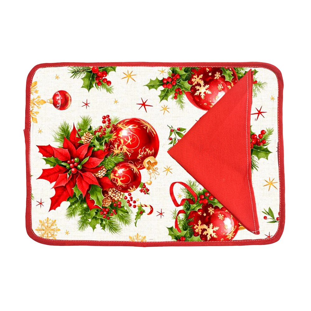 Set prima colazione CHRISTMAS: tovaglietta imbottita + tovagliolo VOCAR