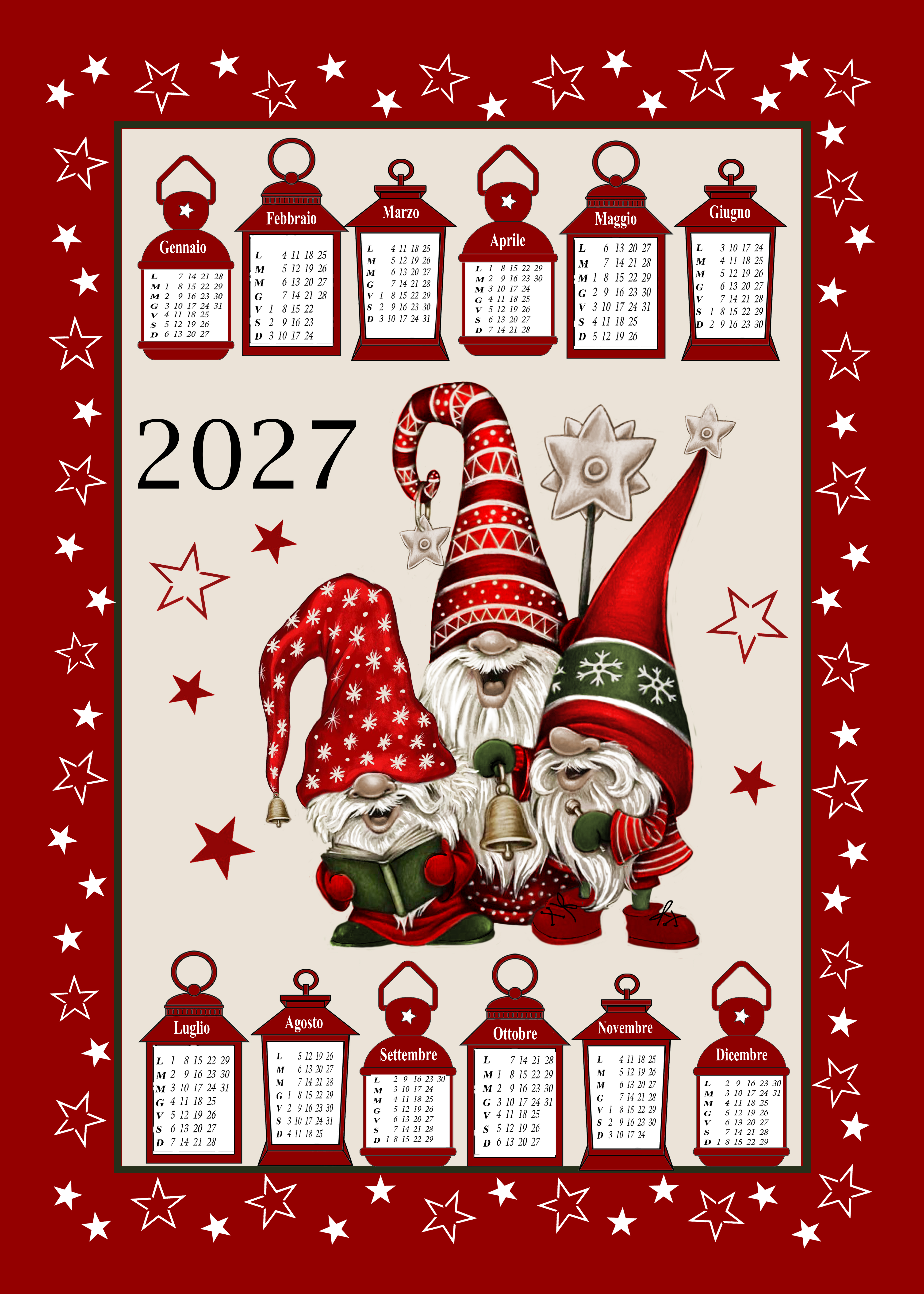 Strofinaccio Calendario  cm.50x75