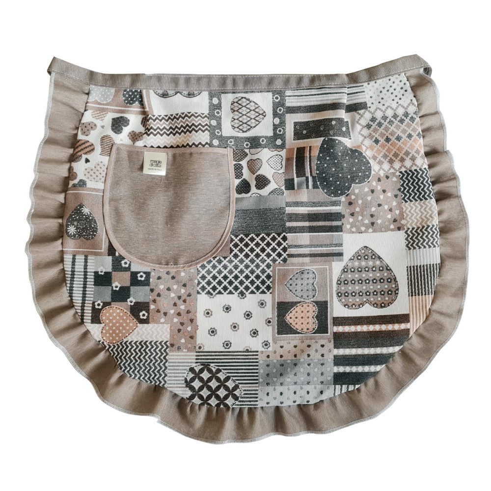 Grembiule a vita MEGAN cm.50x60 con tasca e volant
