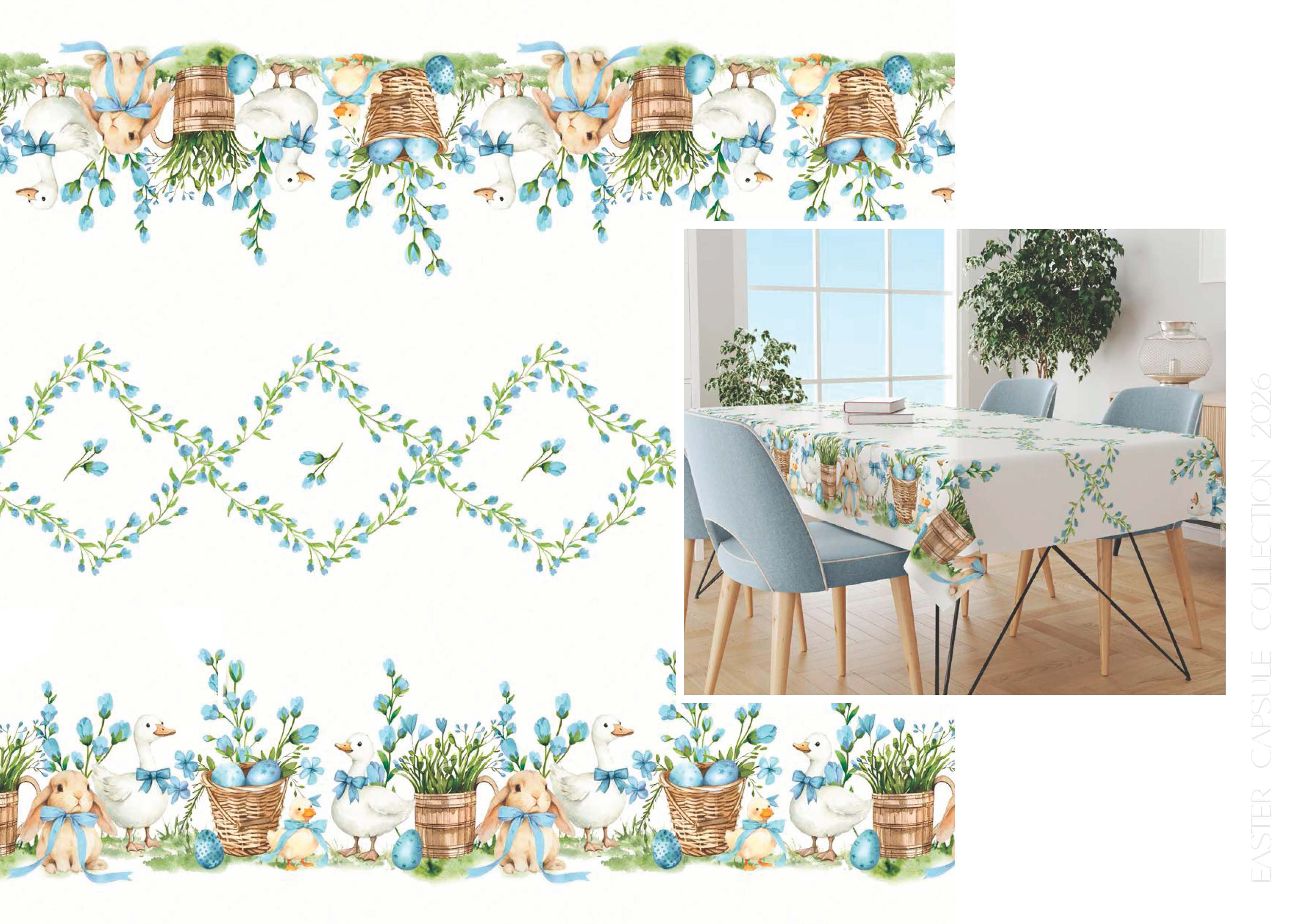 Tovaglia x 4 FASCIATA  cm. 140x140 DUCK