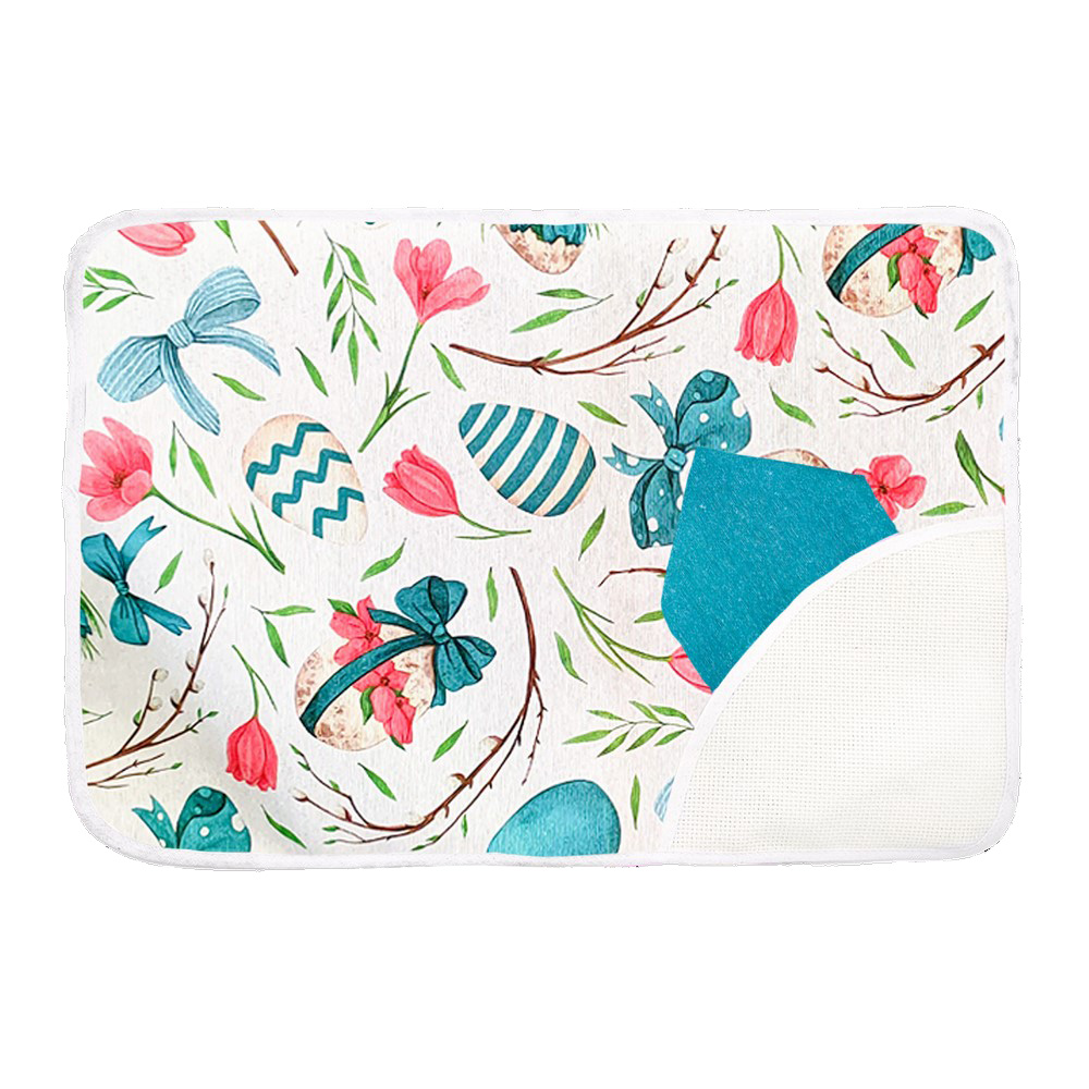 Set prima colazione FIOCCO:tovaglietta cm. 35x43 con tasca angolare etamine + tovaglio cm. 30x30 