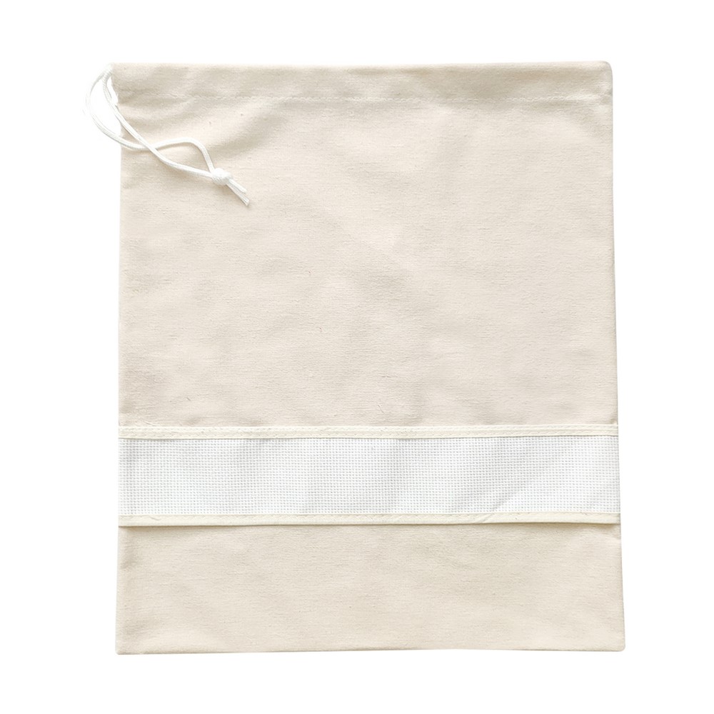 Sacchetto asilo tinta unita con inserto da ricamare