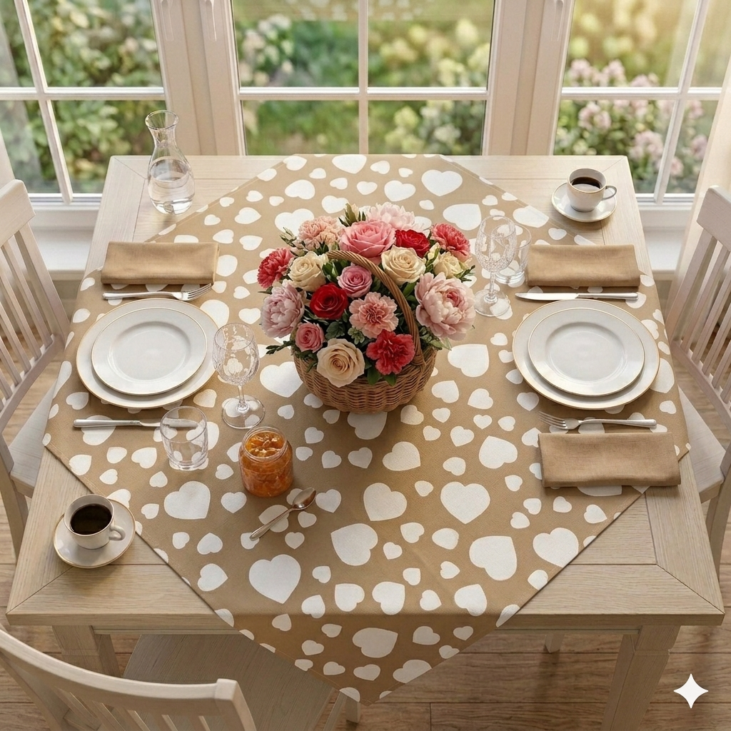 Tovaglia cm.90x90 DOLCI BATTITI
