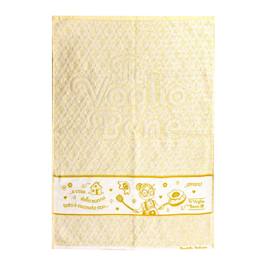 Strofinaccio NONNA base colorata cm.50x70