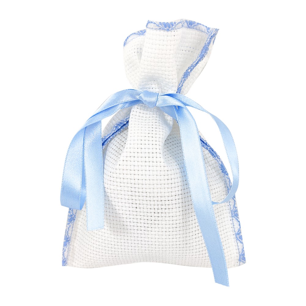 Bustina bomboniere in etamine cm 10x15 chiusura con nastrino 