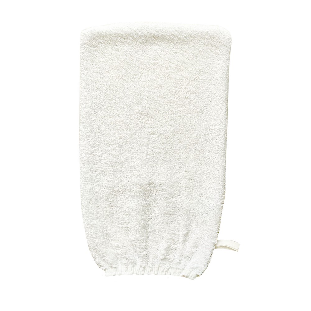 Manopola da bagno cm.26x16 con elastico in spugna idrofila