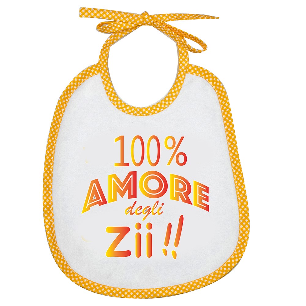 Bavaglino LE FRASI.. cm.20x24 con laccetti