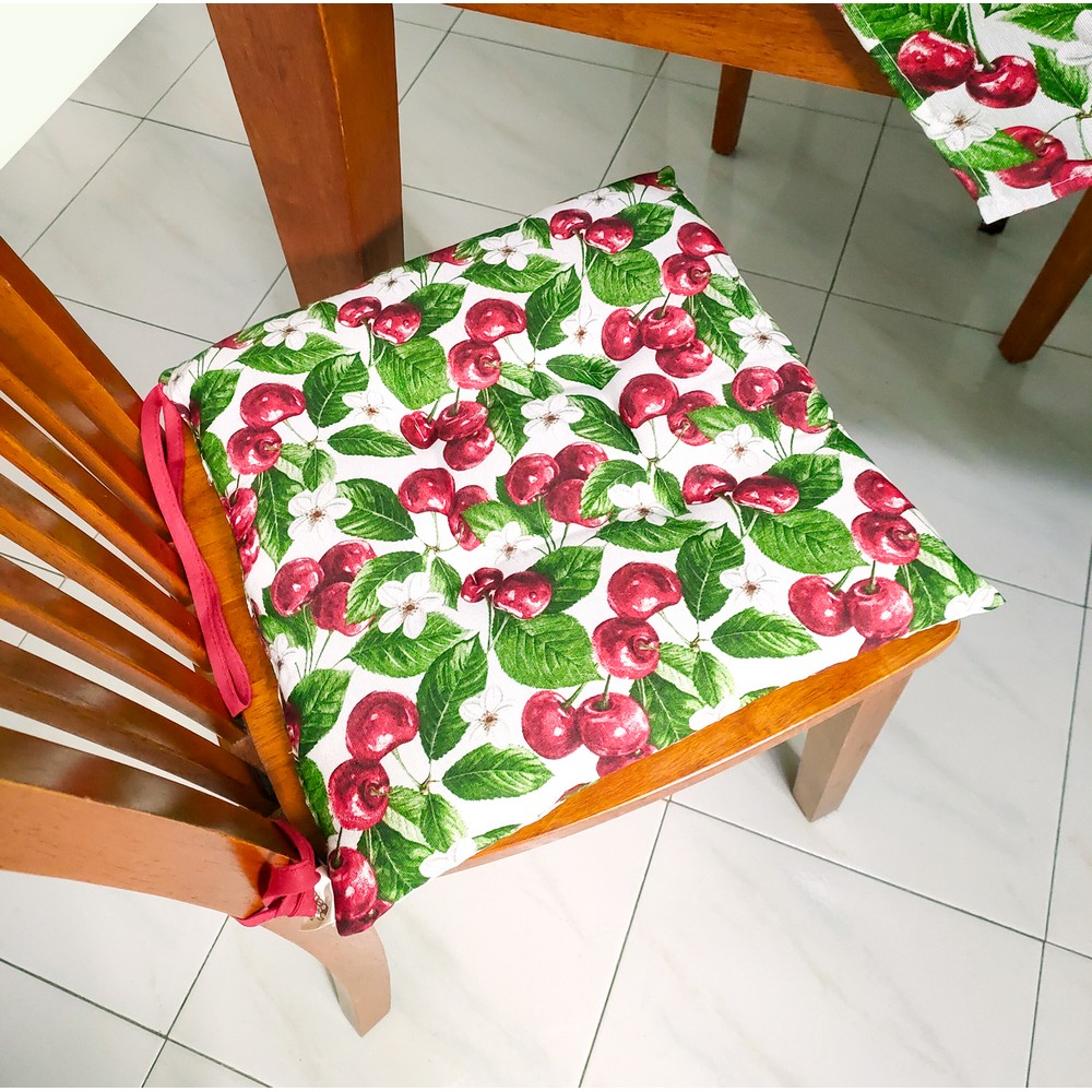 Cuscini coprisedia trapuntino SUMMER CHERRY confezione 2 pezzi
