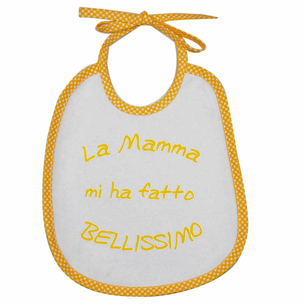 Bavaglino LE FRASI.. cm.20x24 con laccetti