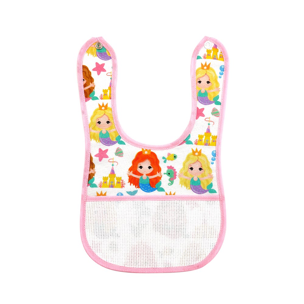 Bavetta da ricamare SEBASTIAN cm.18x30 con bottone