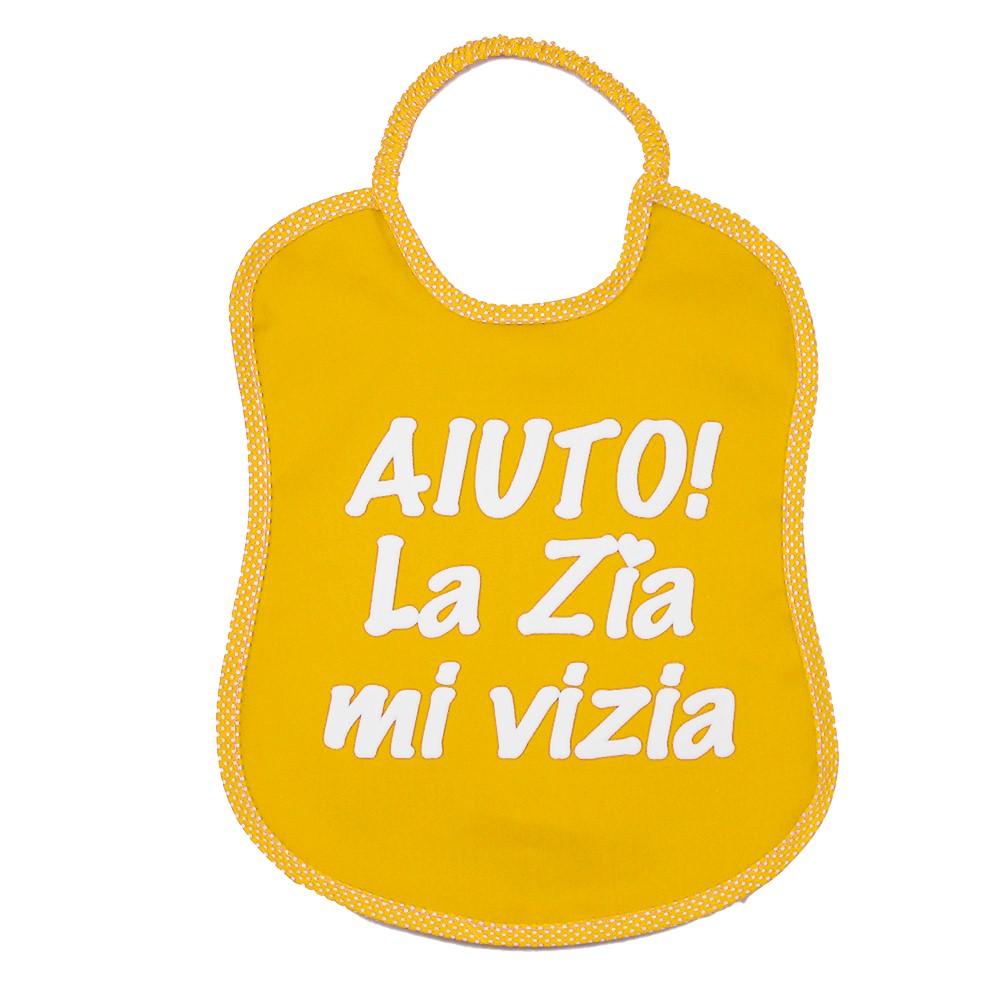 Bavaglione BABY  cm.30x36 - stampato con transfer SCRITTE SPIRITOSE
