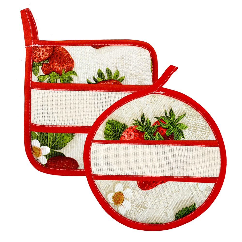 Presine assortite quadrate e tonde con inserto da ricamare PRIMAVERA SUMMER