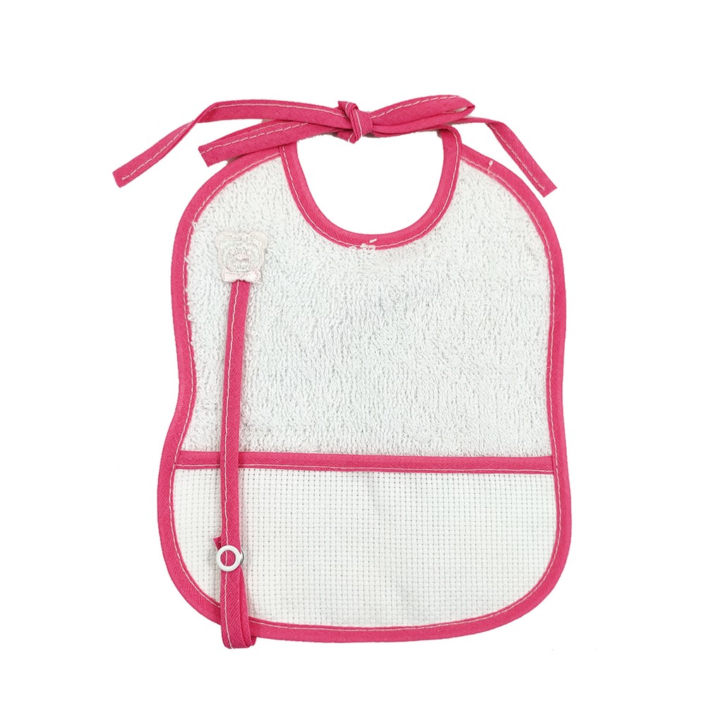 Bavetta ANIMALETTO cm.16x18 con tasca da ricamare