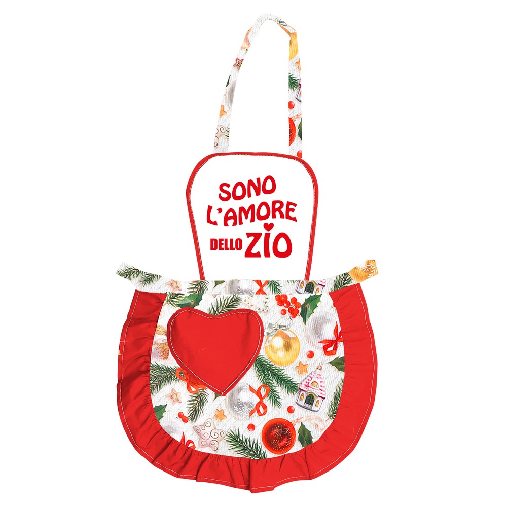 Grembiule JOY BABY con pettorina bianca IN TESSUTO SUBLIMATICO PERSONALIZZATO